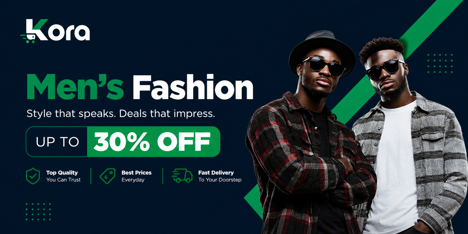 Men fashion banner